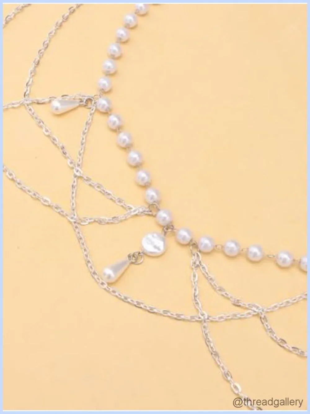 Pearl Waist Chain Belt for Women Plus Size Layered Metal Body Jewelry